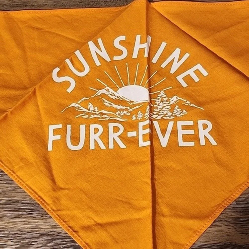 NWT Old Navy Orange Sunshine Furr-Ever Pet Bandana Size Small